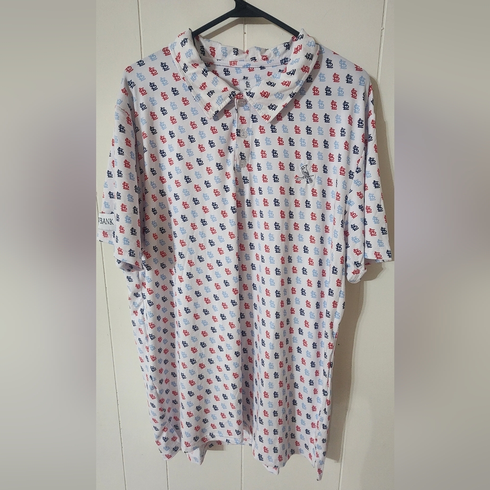 St Loius Cardinals 3 Button Polo